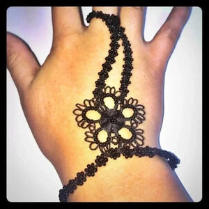 100% Hand Made embroidered bracelet/ring
